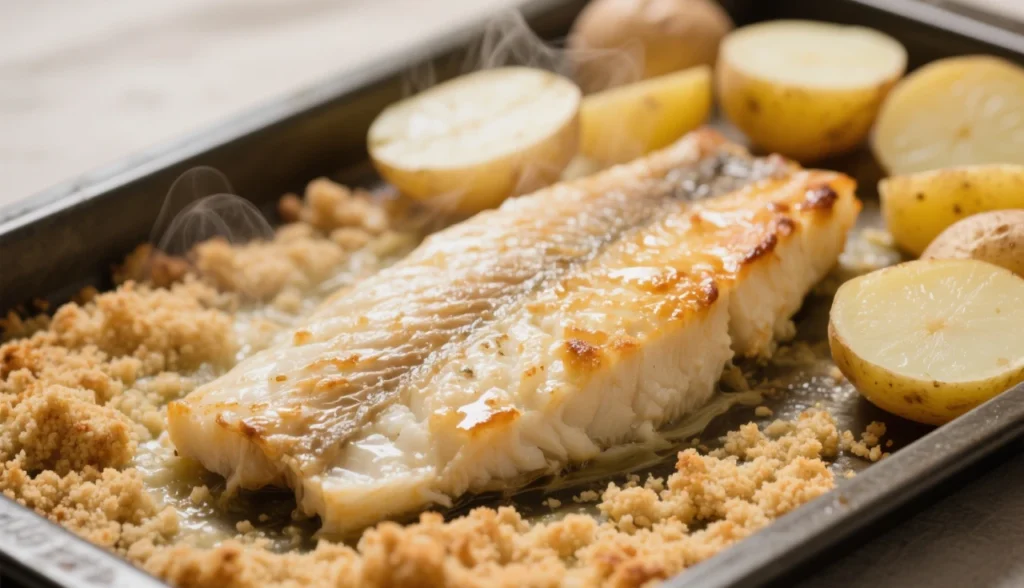 Receita de Bacalhau Tradicional ao Forno com Batatas