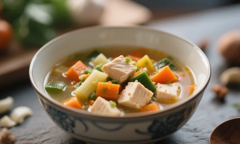 Receita Sopa de Legumes com Frango saborosa e saudável