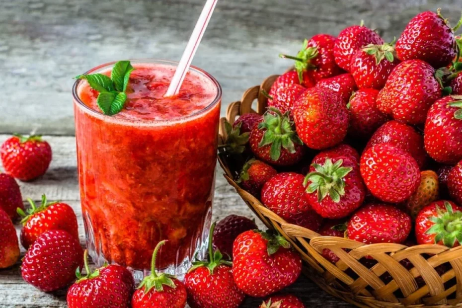 Receita Suco Natural de Morango
