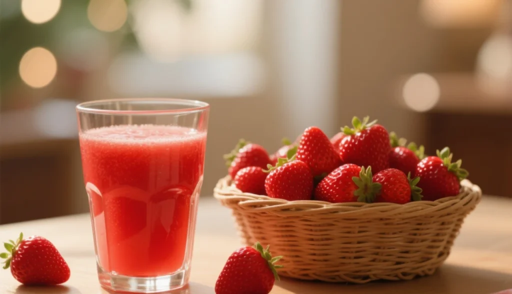 Receita Suco Natural de Morango super delicioso.