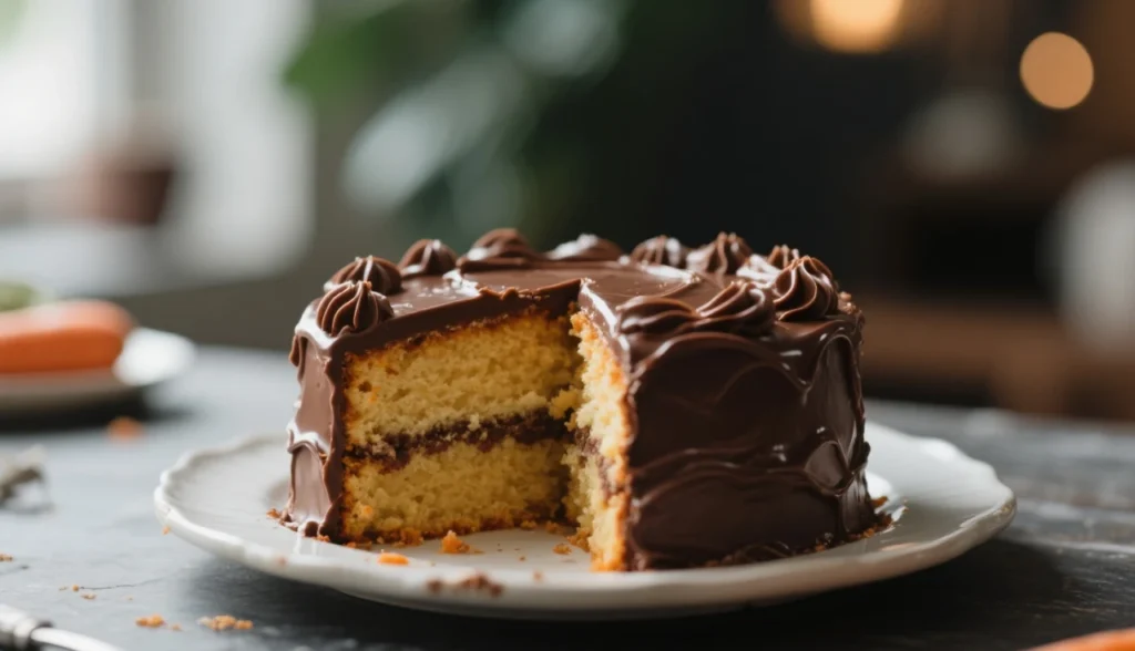 Bolo de cenoura cobertura chocolate fofinho