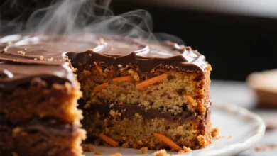 Bolo de cenoura com cobertura de chocolate