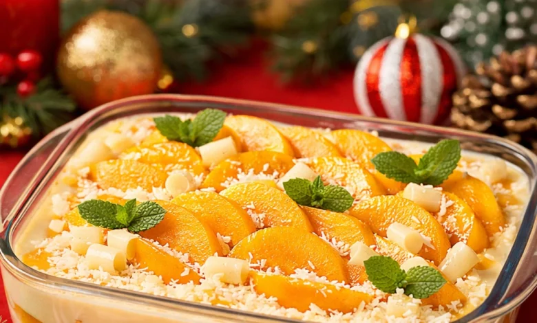 Pêssego na Travessa: Sobremesa Para o Natal