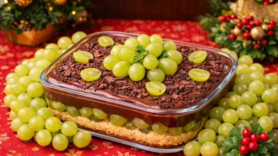Receita: Torta de Uva Verde Com Chocolate na Travessa Para o Natal