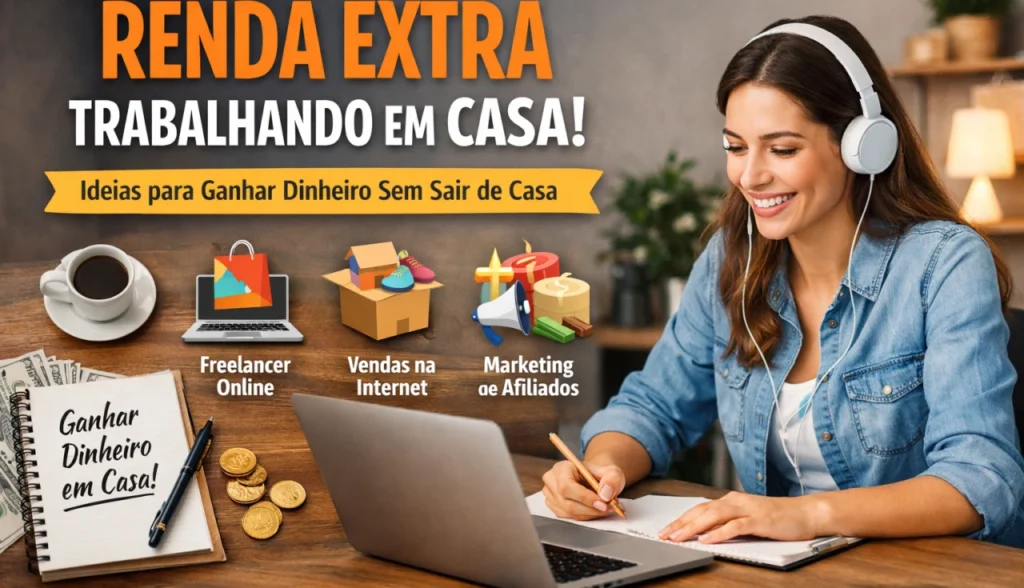 Renda Extra Trabalhando em Casa: Ideias Reais Para Ganhar Dinheiro Sem Sair de Casa