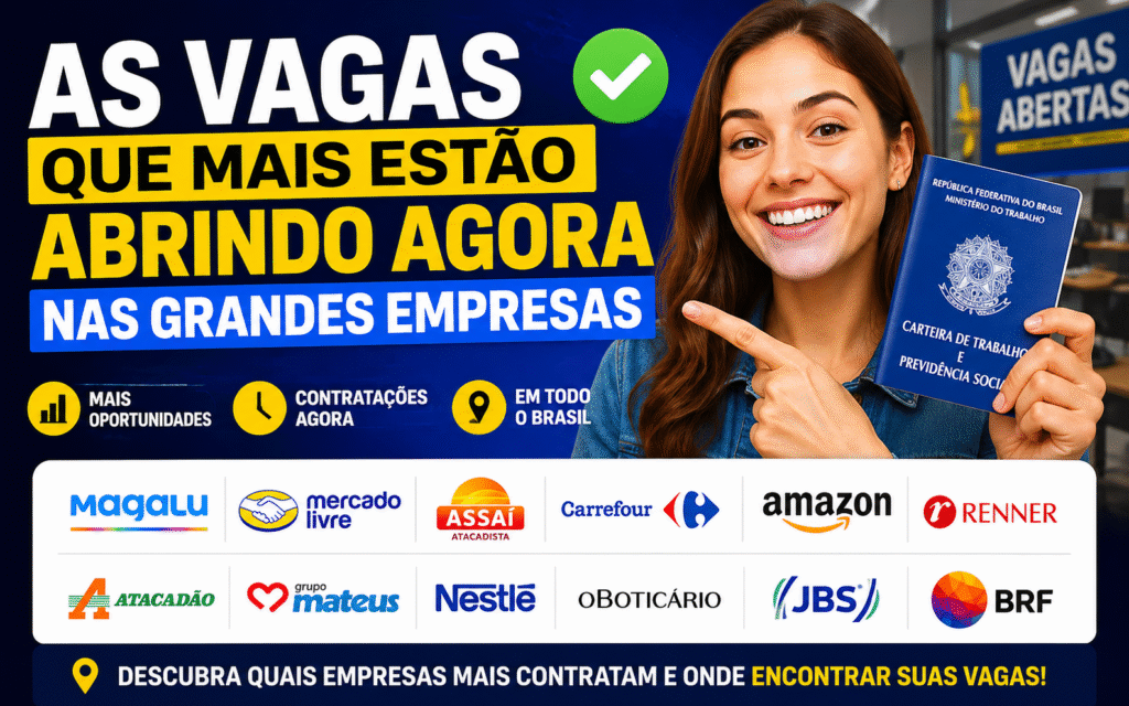 As Vagas Que Mais Estão Abrindo Agora Nas Grandes Empresas