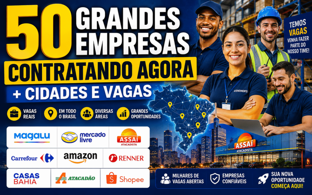 50 Grandes Empresas Que Continuam Contratando No Brasil + Cidades E Onde Procurar Vagas