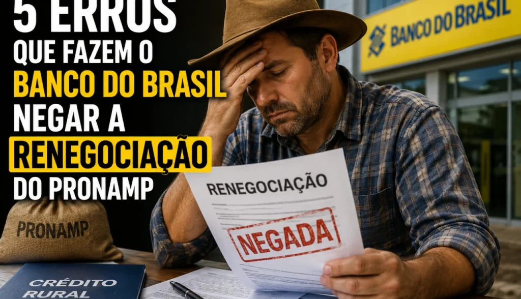Seu PRONAMP Atrasou? Veja os 5 Erros Que Podem Fazer o Banco do Brasil Negar Sua Renegociação