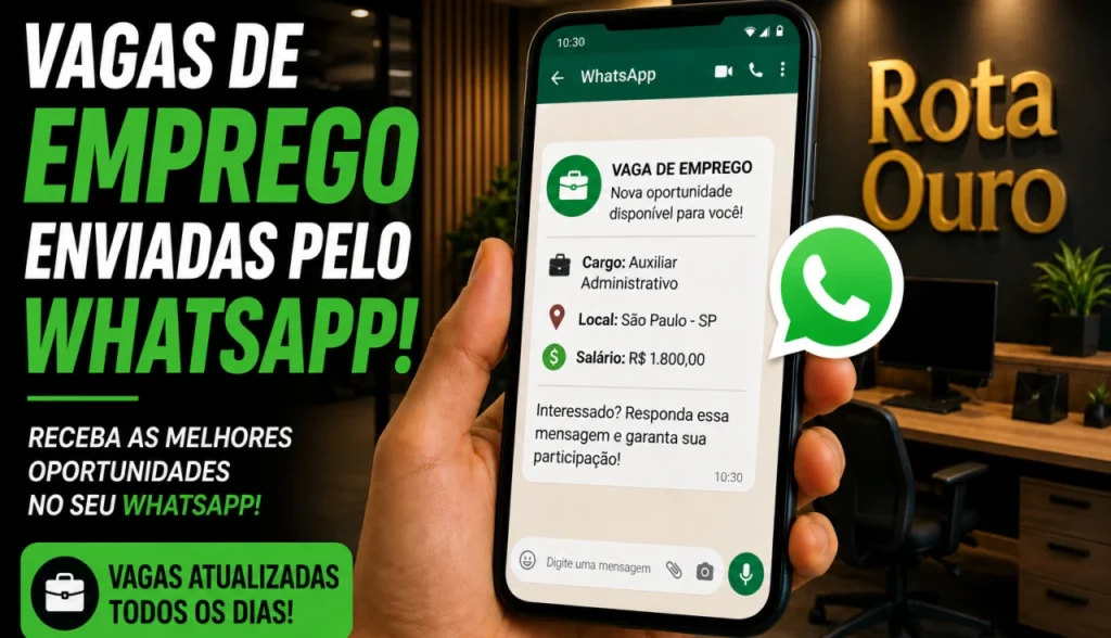 Vagas de Emprego Enviadas pelo WhatsApp: Veja Como Funciona